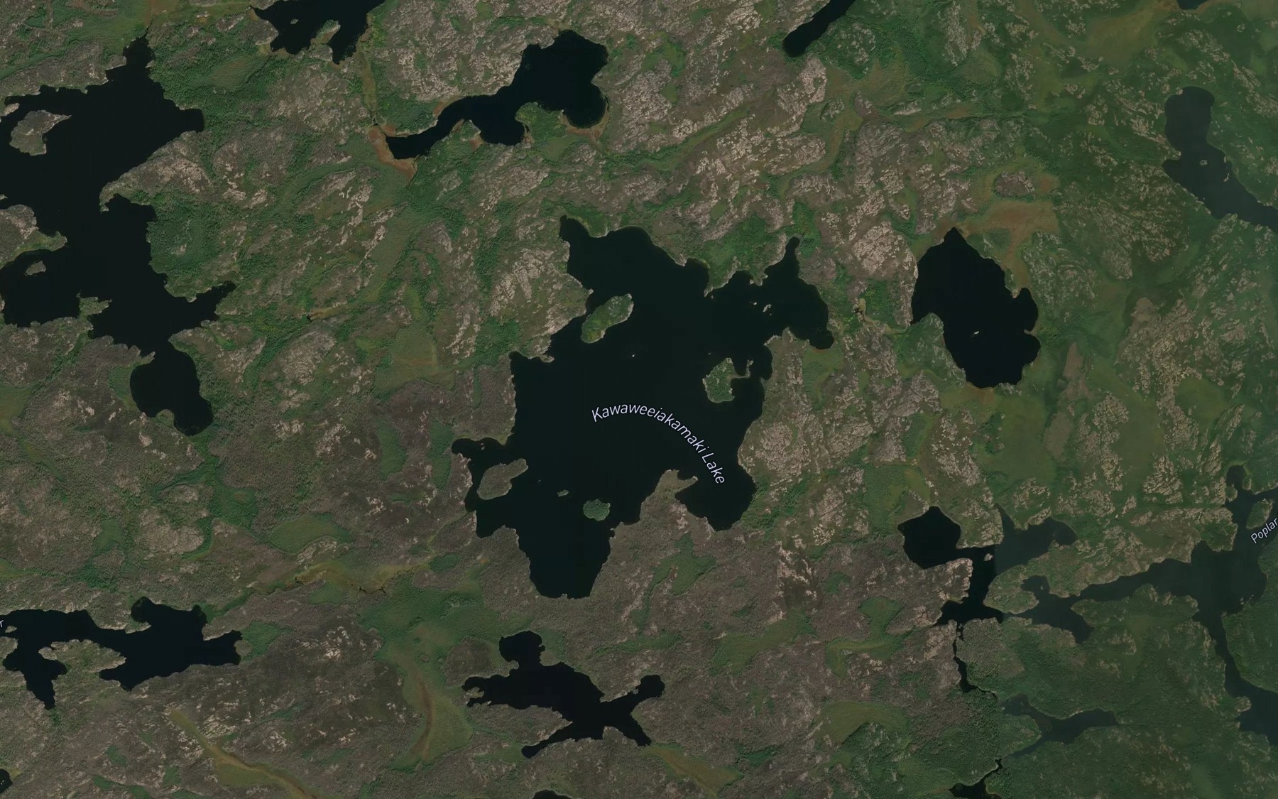 Satellite map of the Kawaweeiakamaki Lake