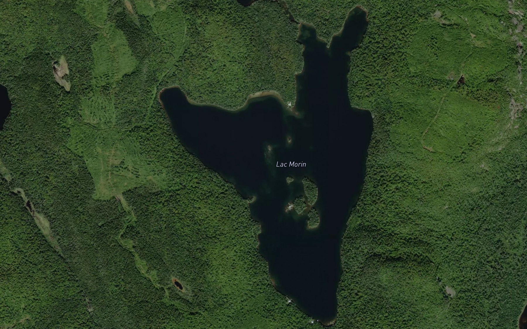 Satellite map of the Lac Morin