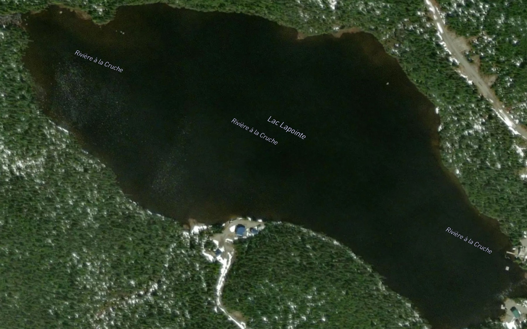 Satellite map of the Lac Lapointe