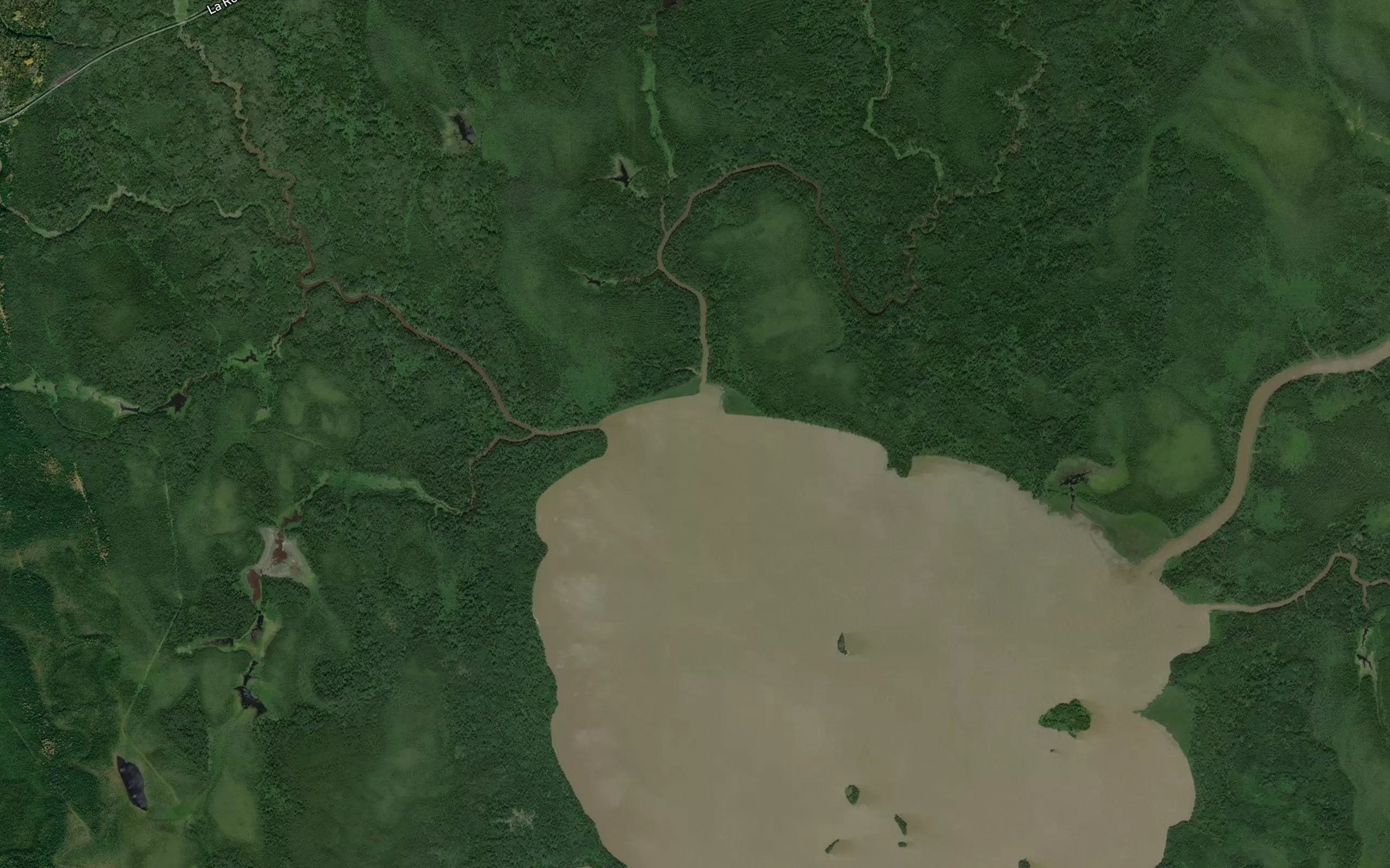 Satellite map of the Sargeant Creek