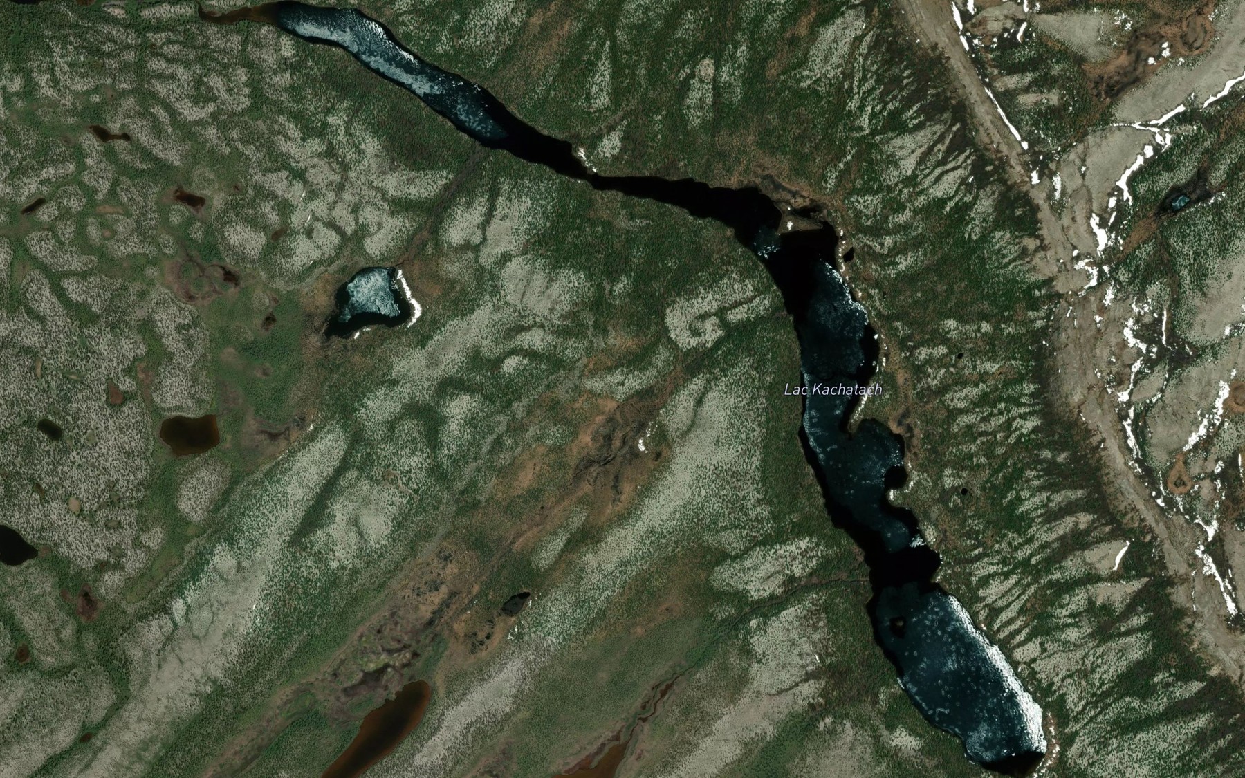 Satellite map of the Lac Kachatach