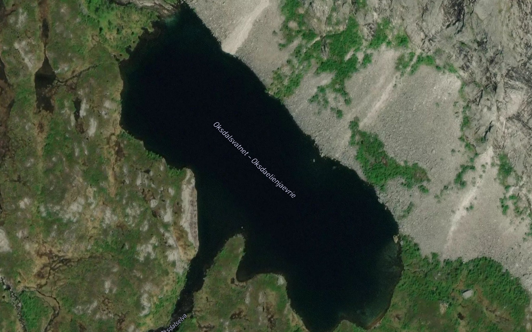 Satellite map of the Oksdaelienjaevrie