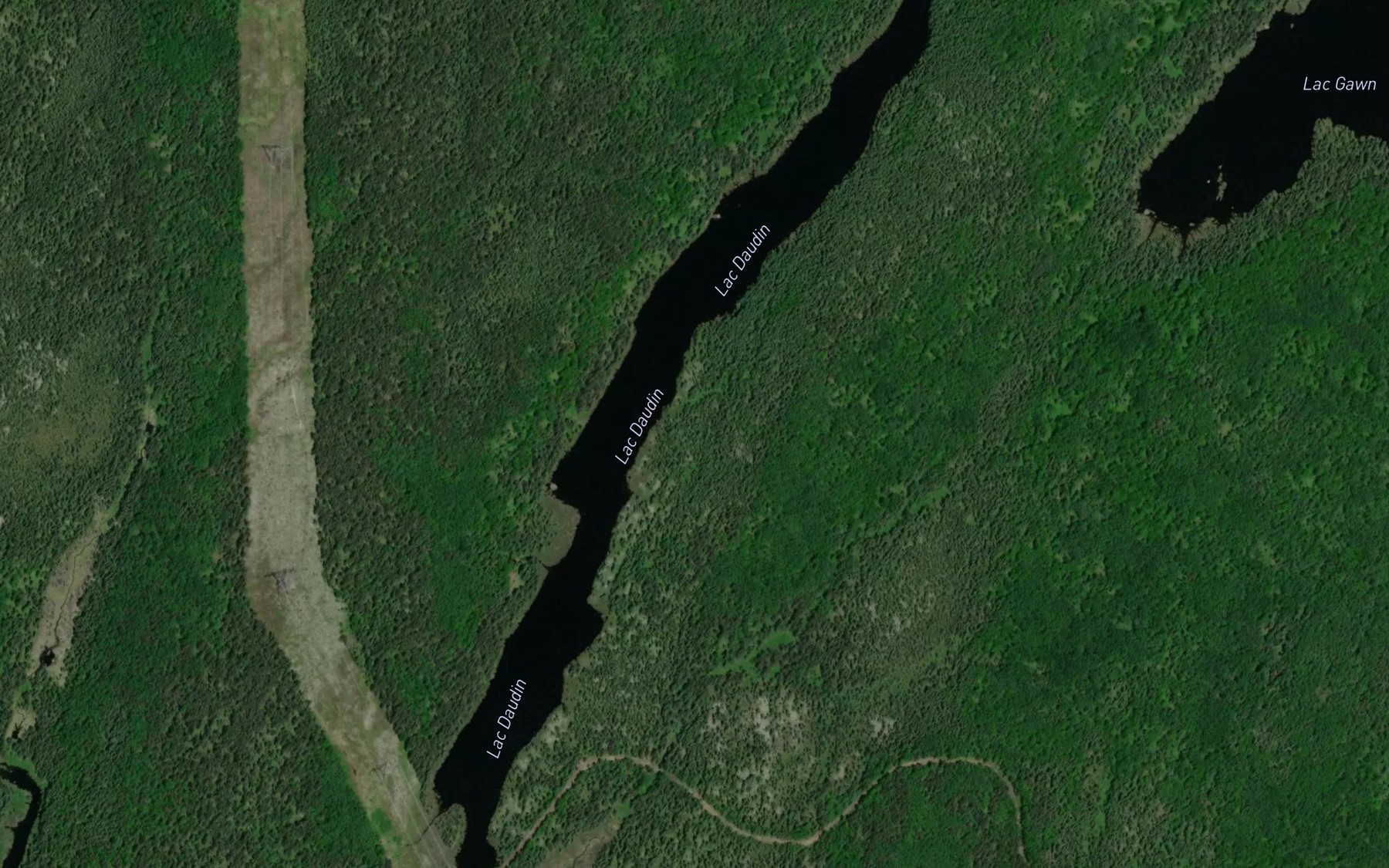 Satellite map of the Lac Daudin