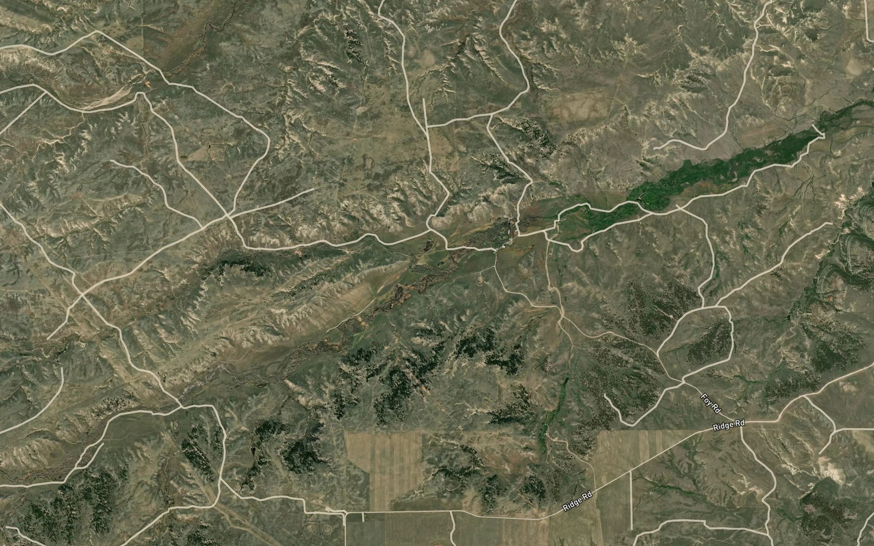 Satellite map of the Coffee Creek