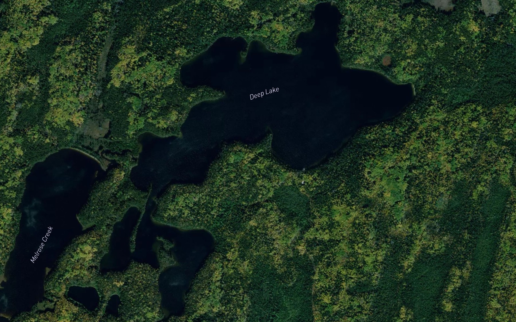 Satellite map of the Deep Lake