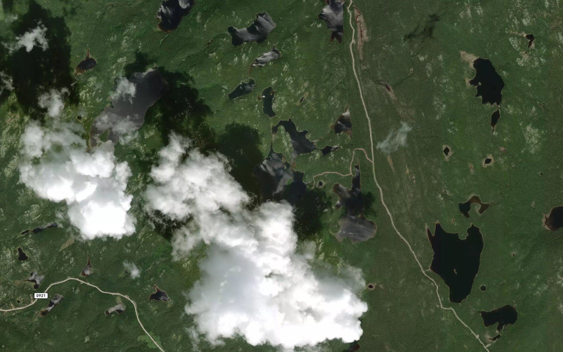 Satellite map of the Lac Paquet