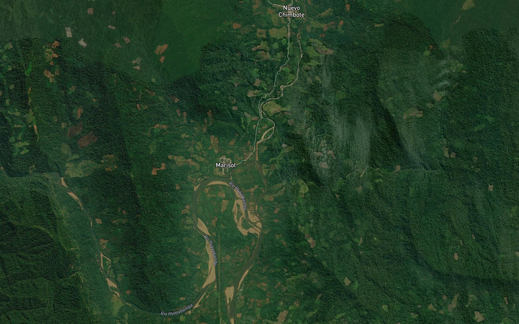 Satellite map of the Rio Shimacache