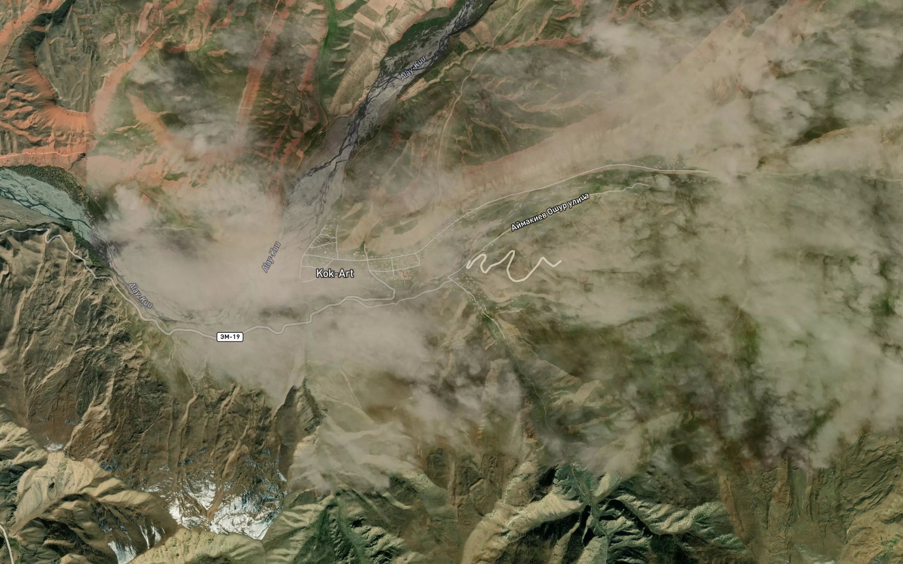 Satellite map of the Karagayty