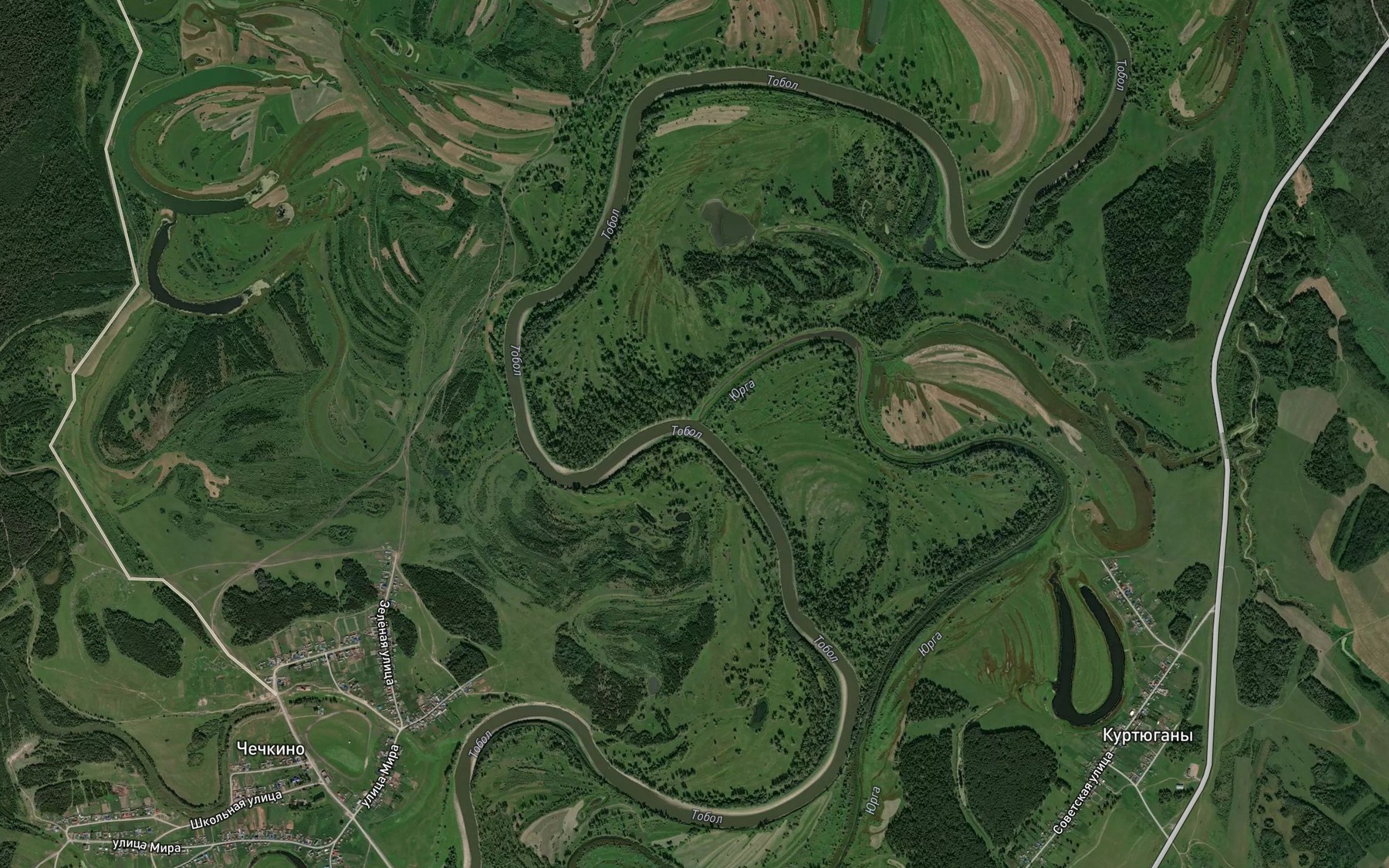 Satellite map of the Yurga