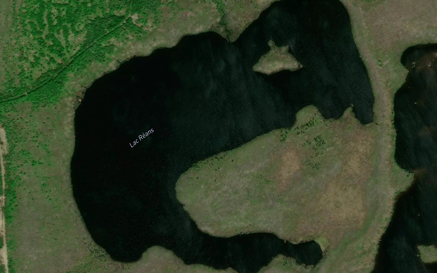 Satellite map of the Lac Reans