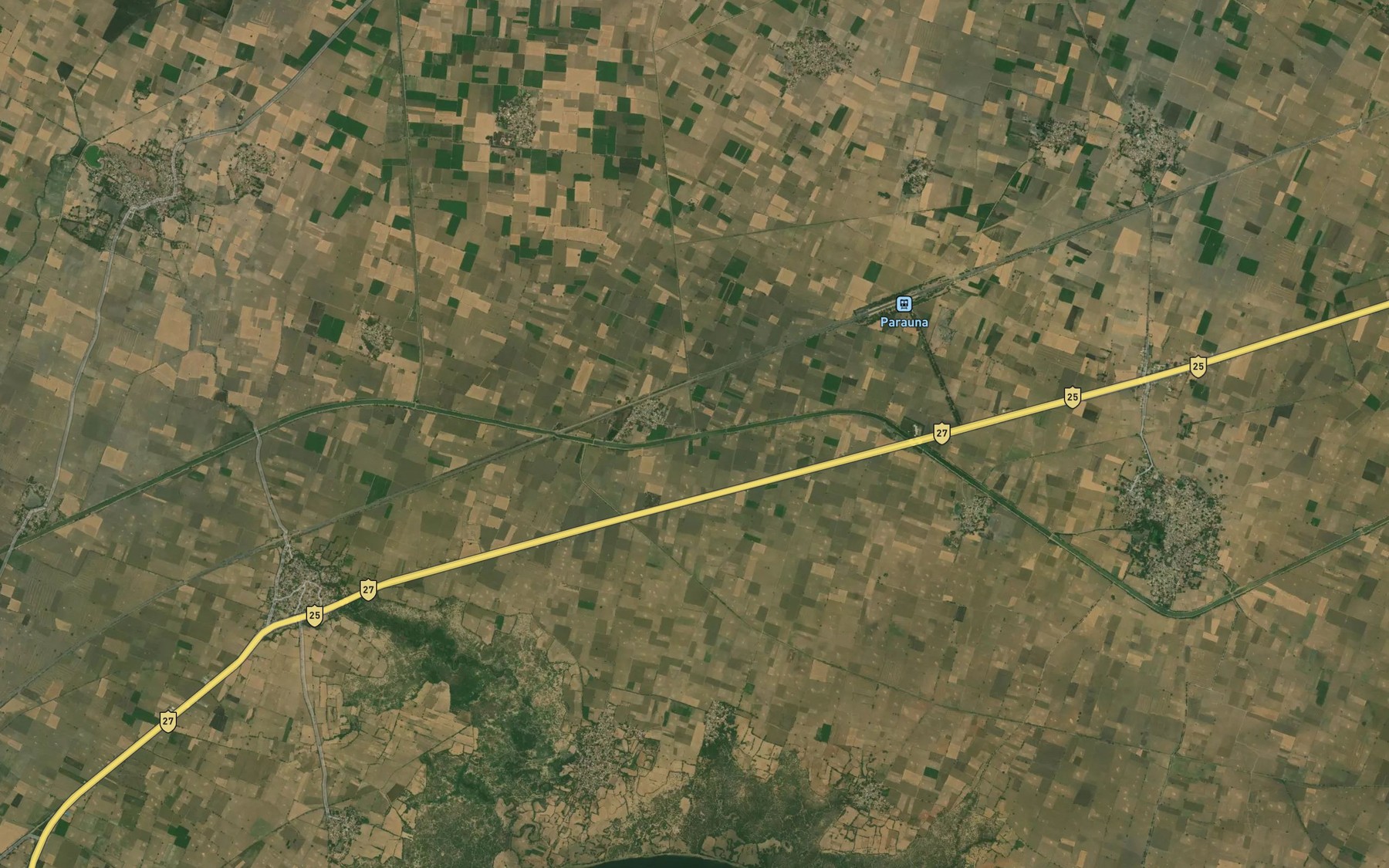 Satellite map of the Basob Distributary