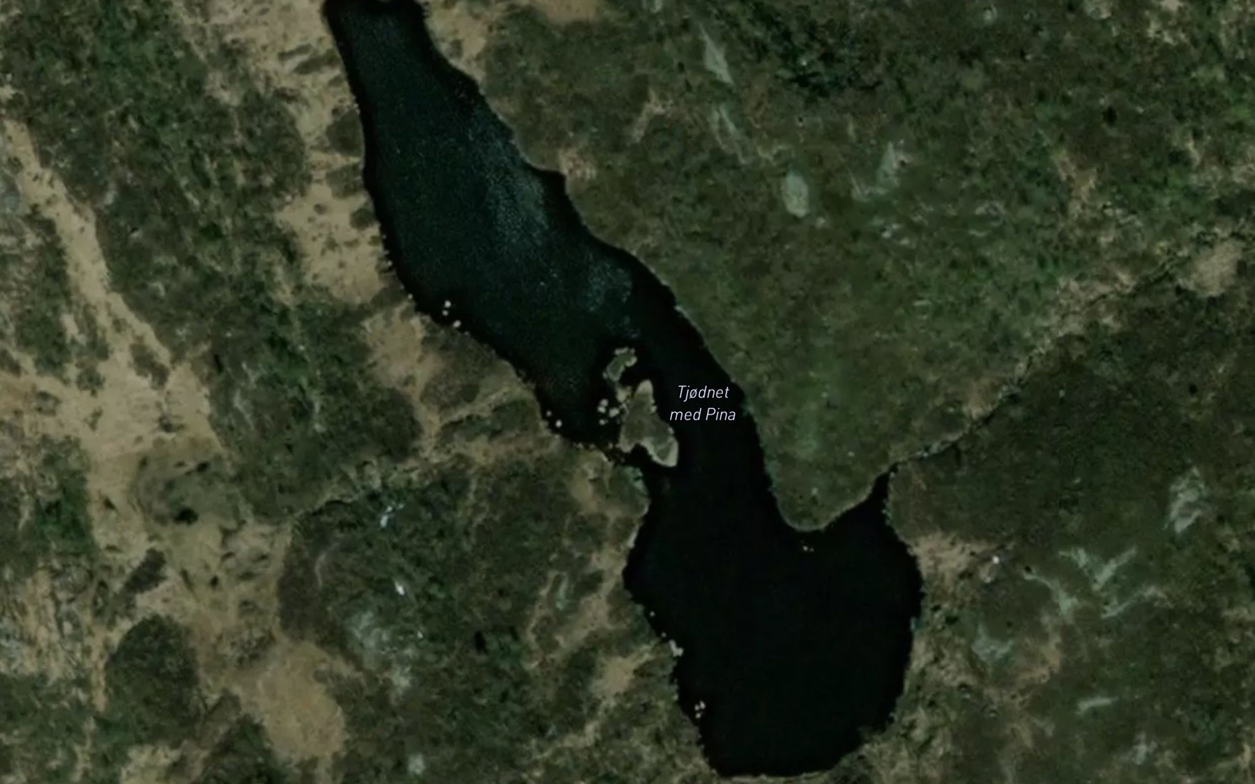 Satellite map of the Tjodnet med Pina