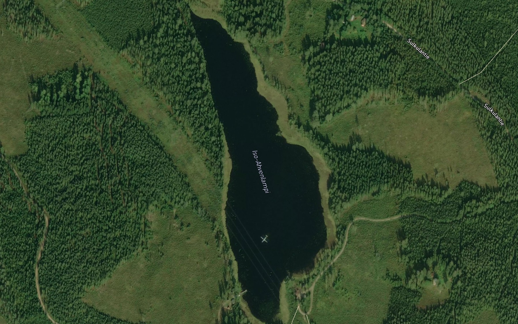 Satellite map of the Iso Ahvenlampi