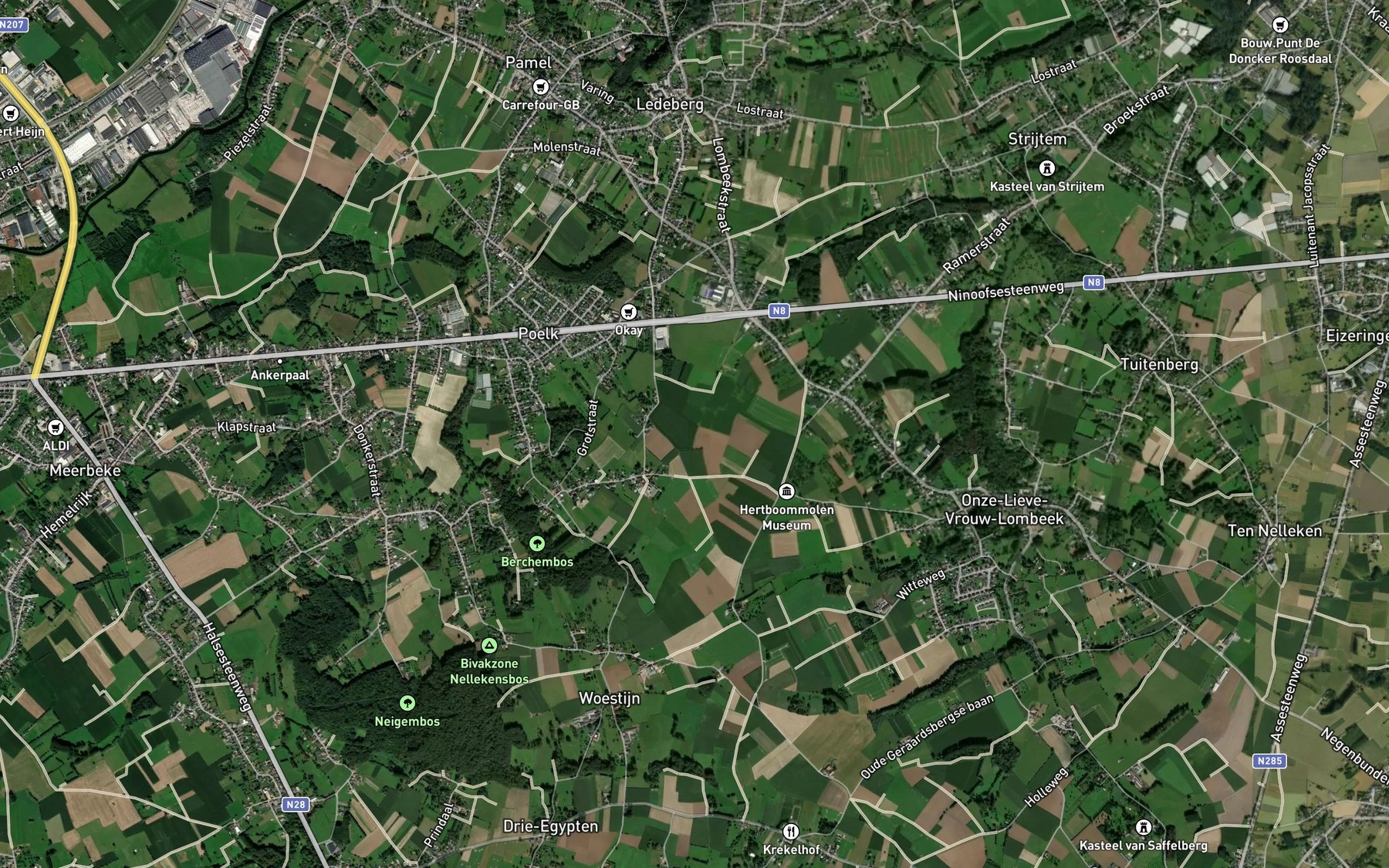 Satellite map of the Heidebeek