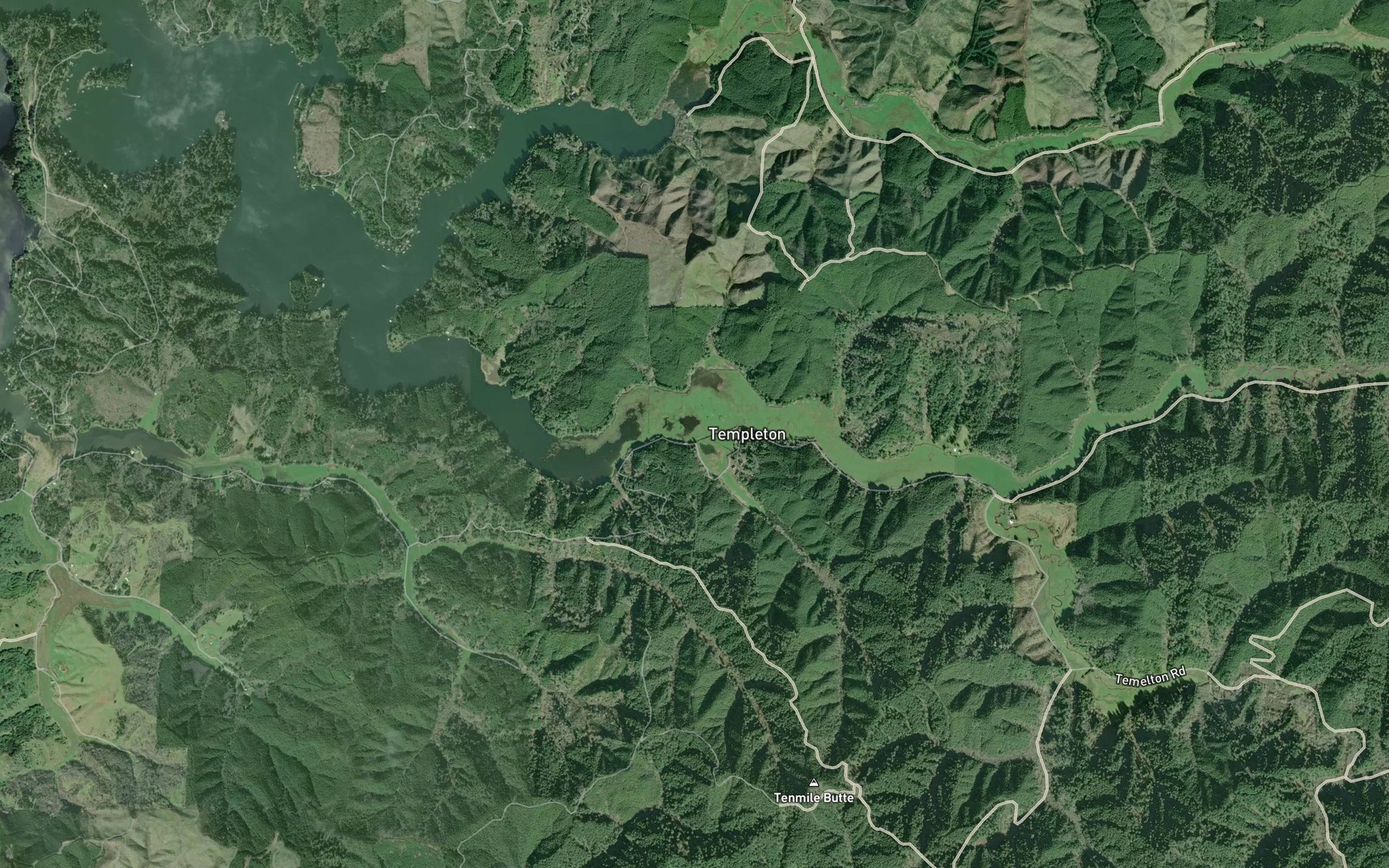 Satellite map of the Robertson Creek