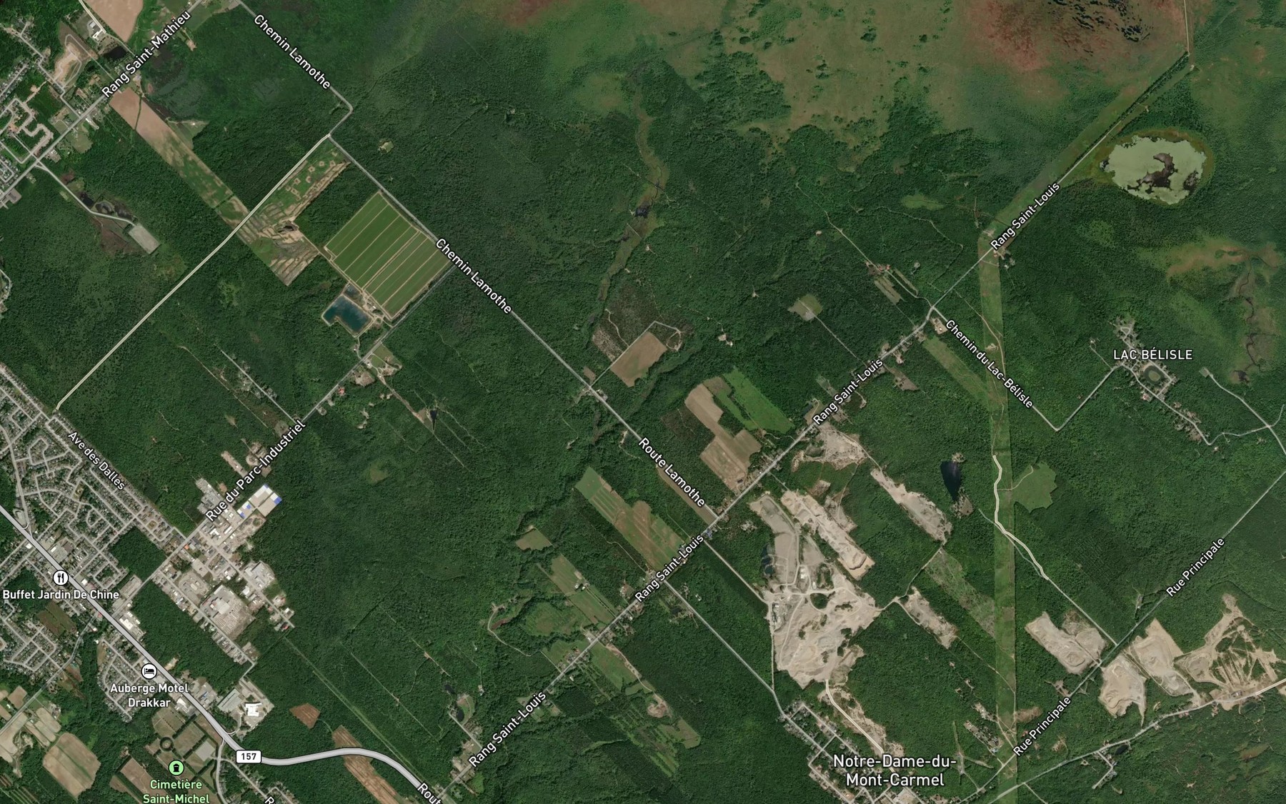 Satellite map of the Cours d'eau Simard