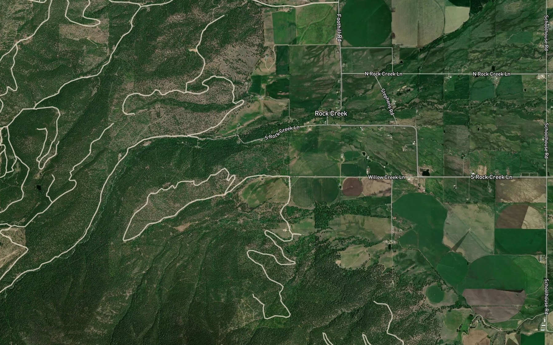 Satellite map of the Wilcox Ditch