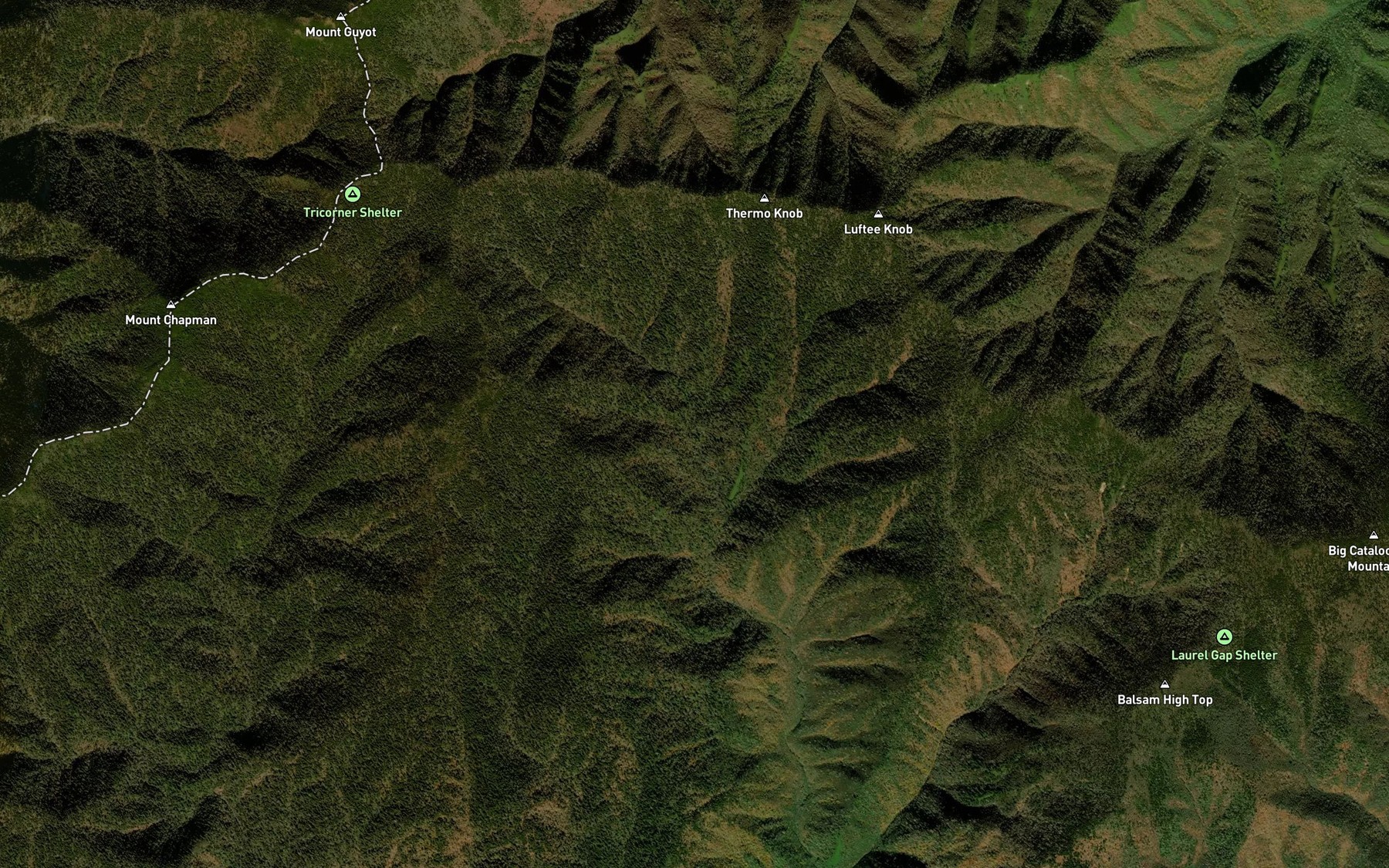 Satellite map of the Big Head Branch