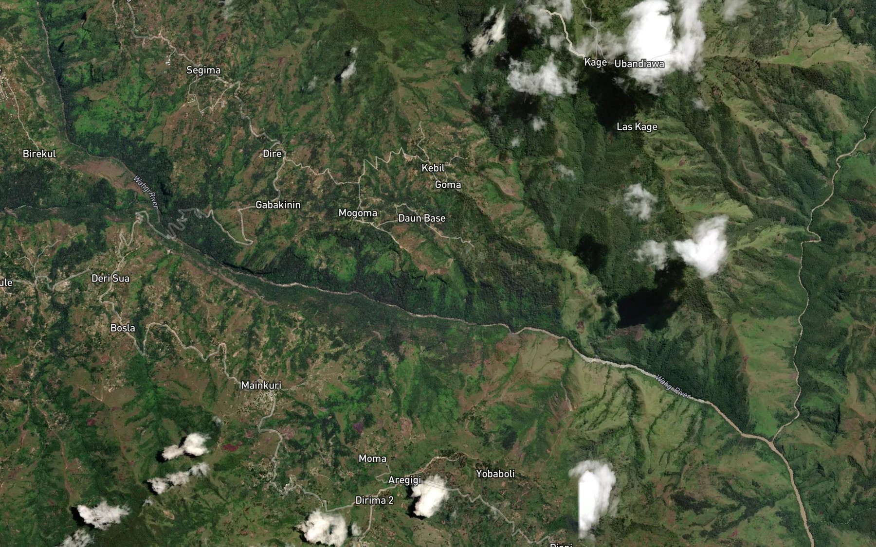 Satellite map of the Ibal Creek