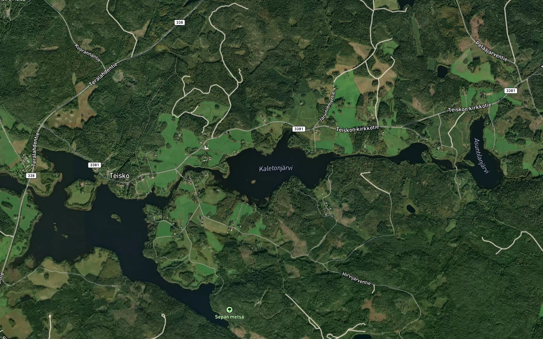 Satellite map of the Kaletonjarvi