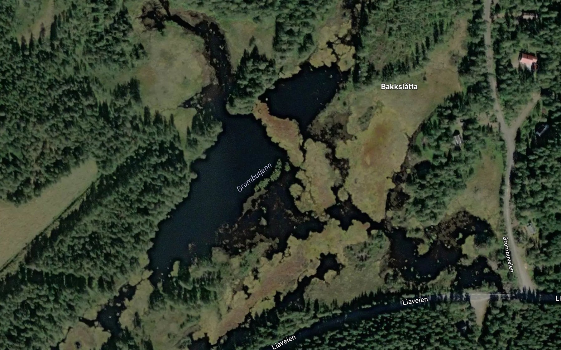 Satellite map of the Grombutjern