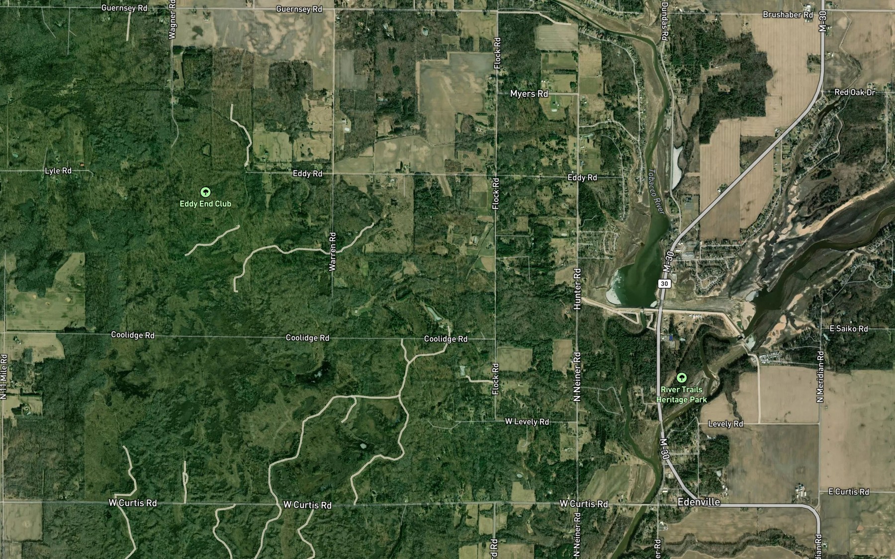 Satellite map of the Coolidge Drain