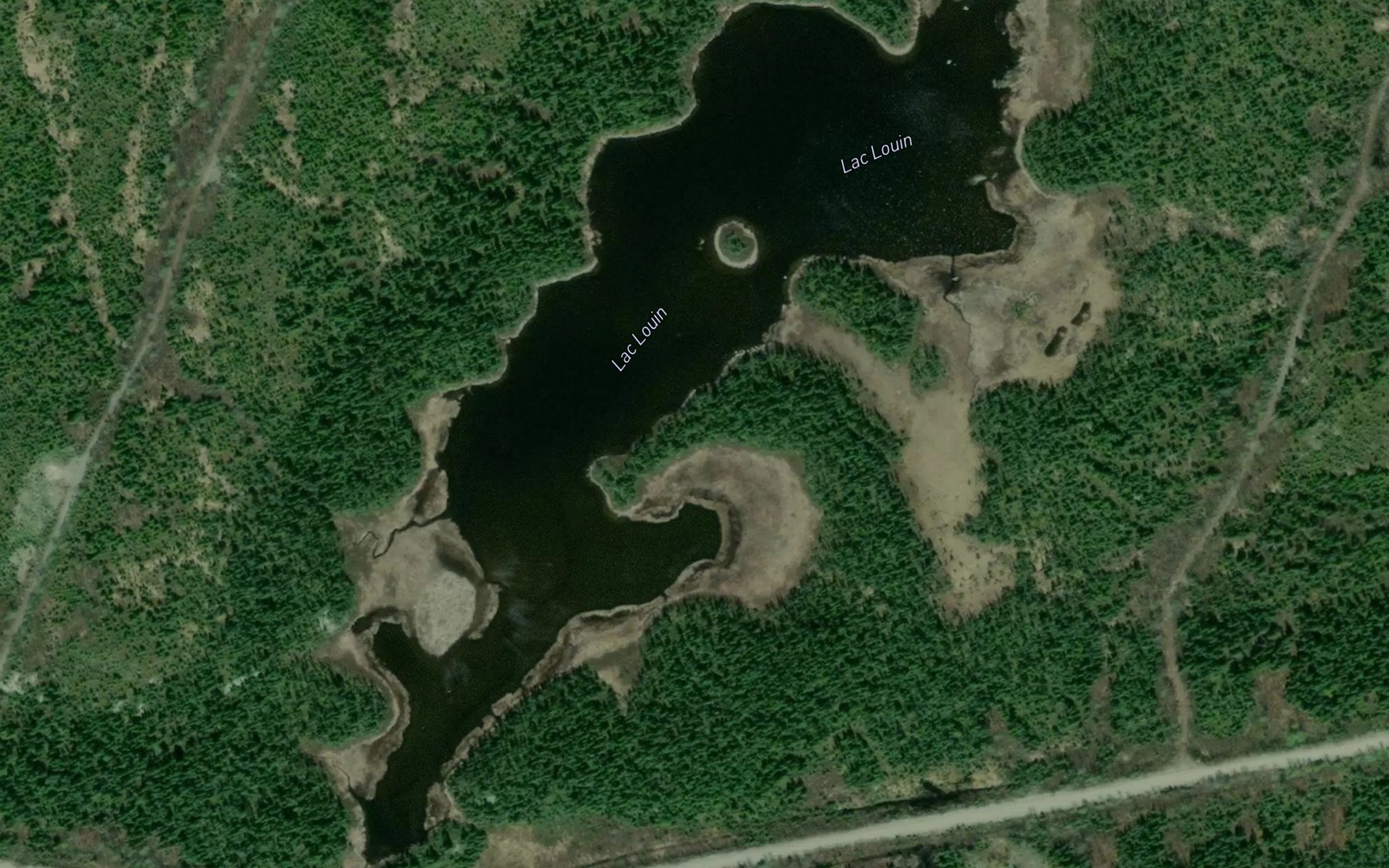 Satellite map of the Lac Louin