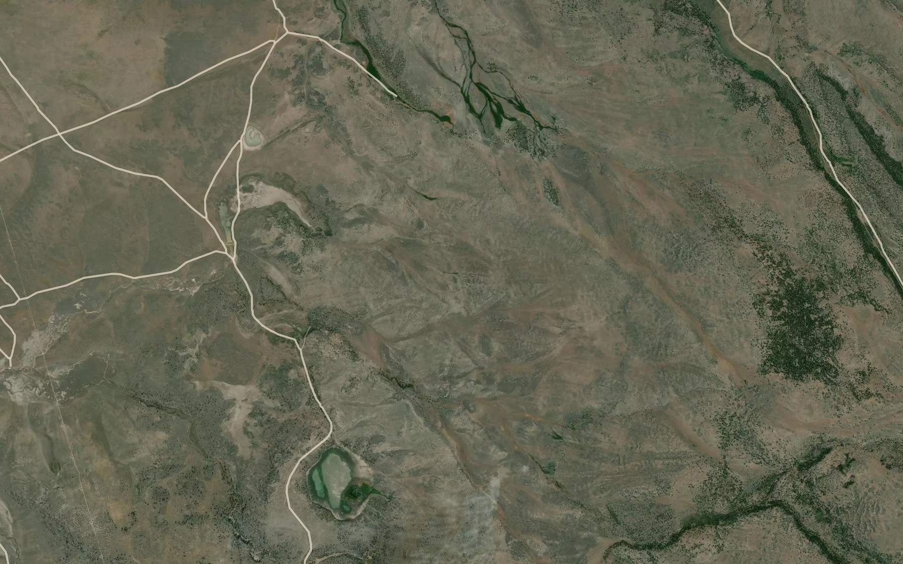 Satellite map of the Horn Spring