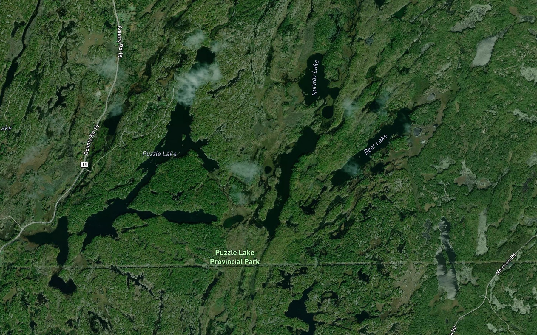Satellite map of the Little Norway Lake
