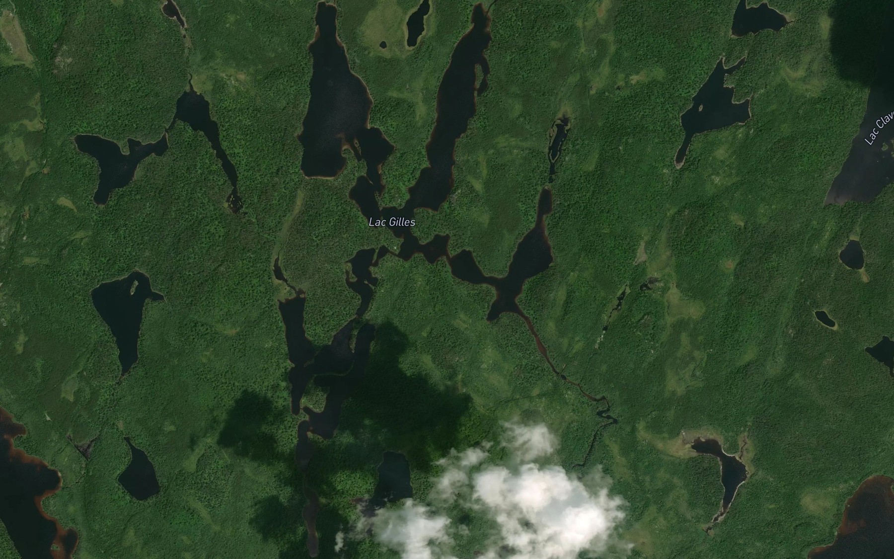 Satellite map of the Lac Gilles