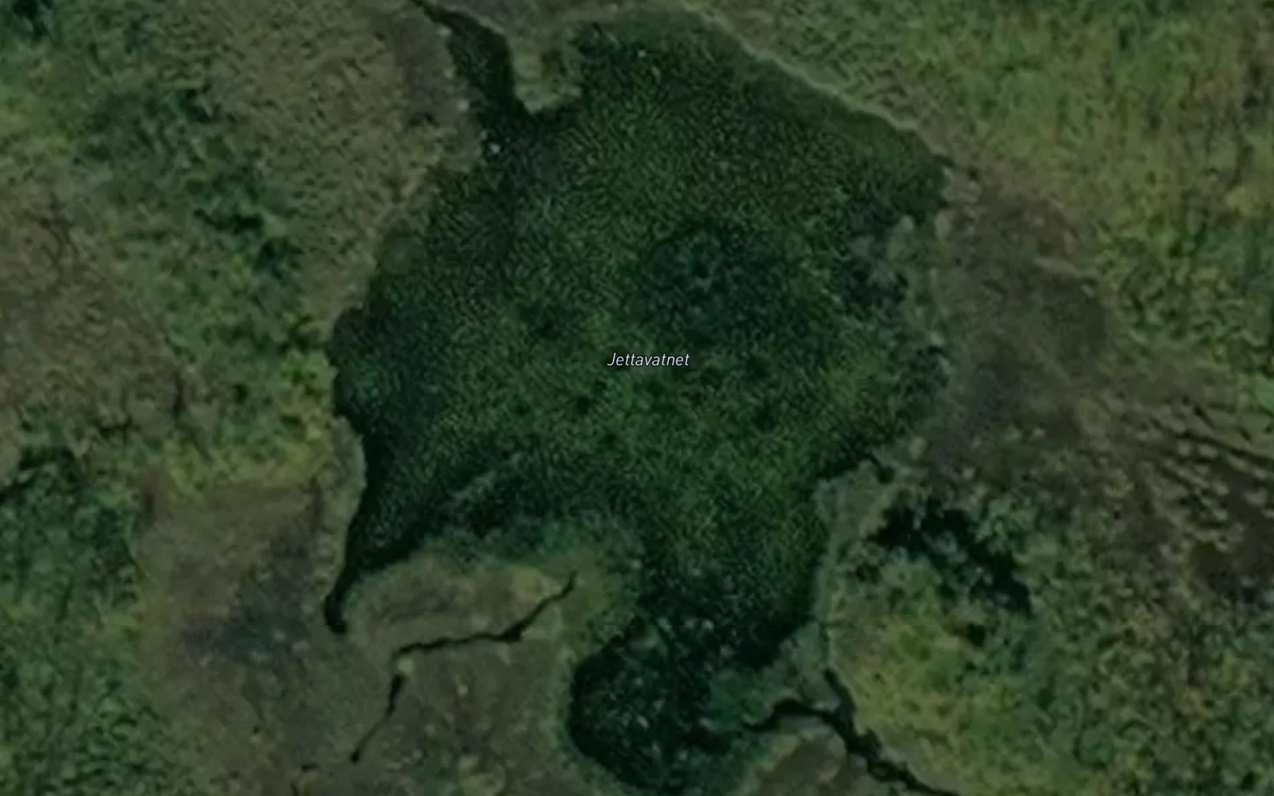 Satellite map of the Jettavatnet