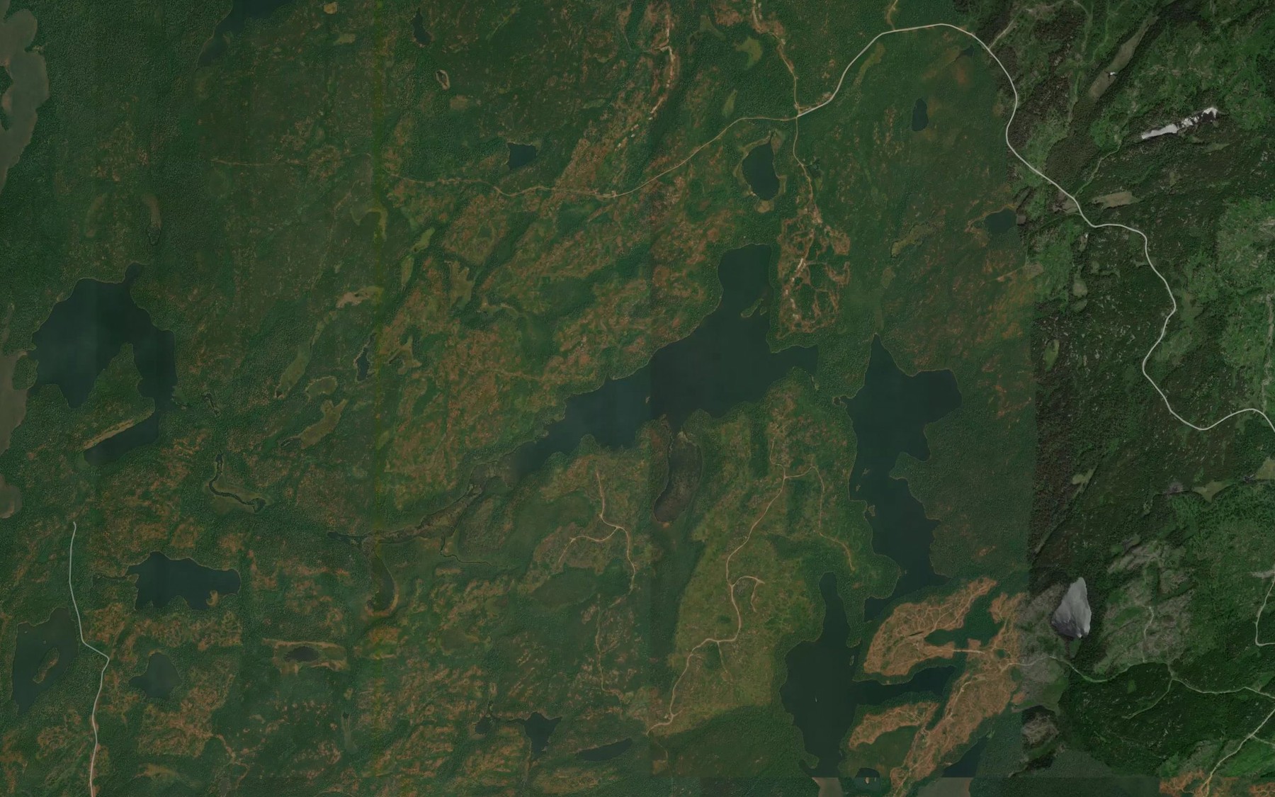 Satellite map of the Moose Lake