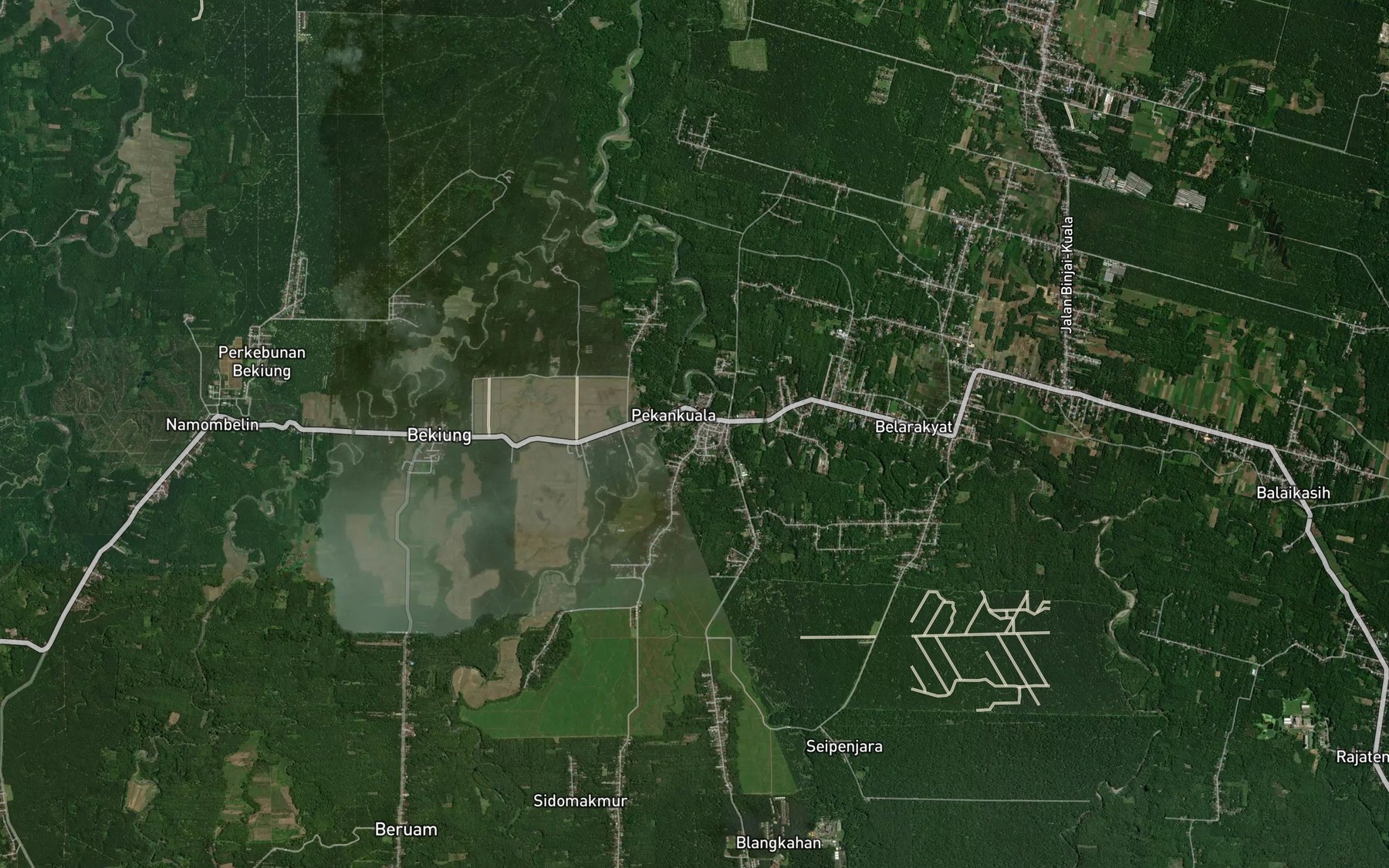 Satellite map of the Sungai Biangkehani
