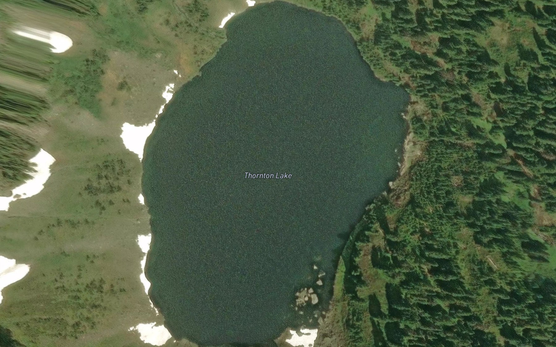 Satellite map of the Thornton Lake