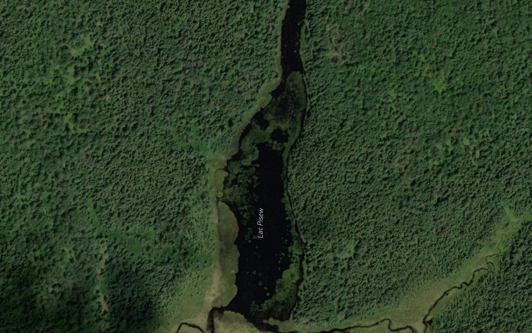 Satellite map of the Lac Pisew