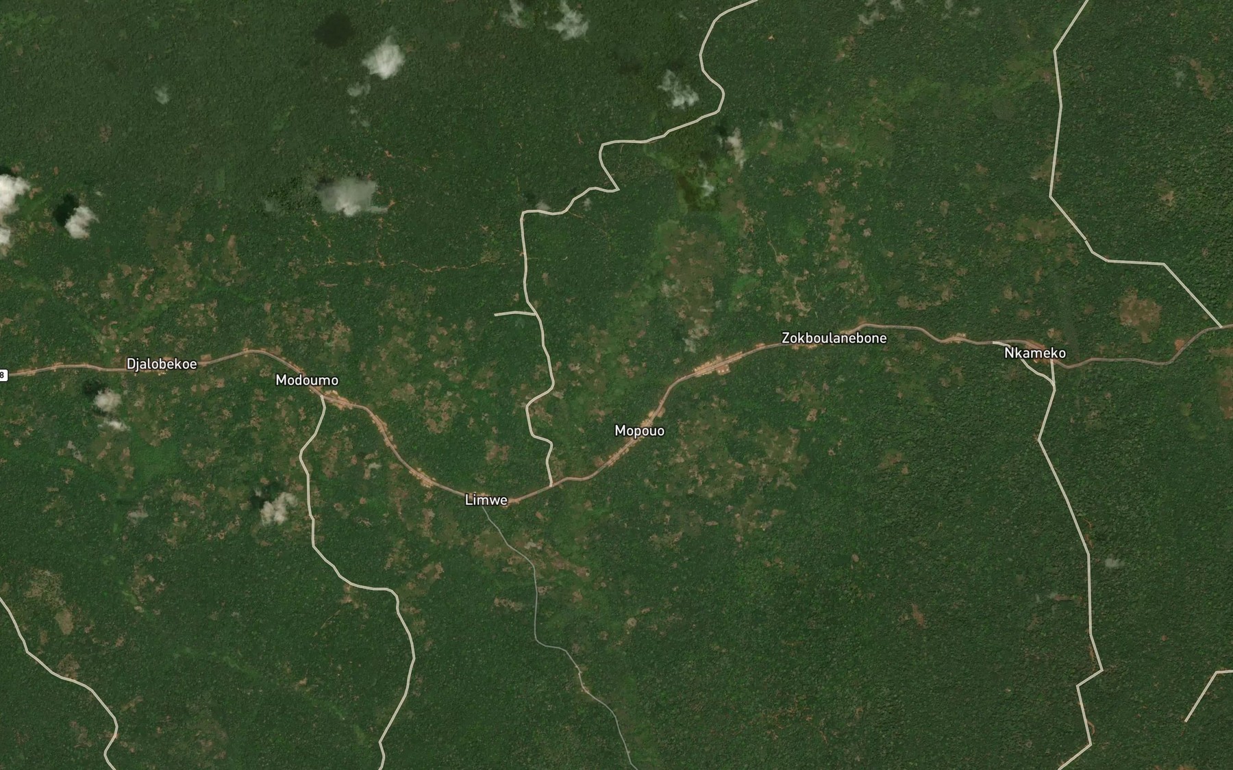 Satellite map of the Mopwo