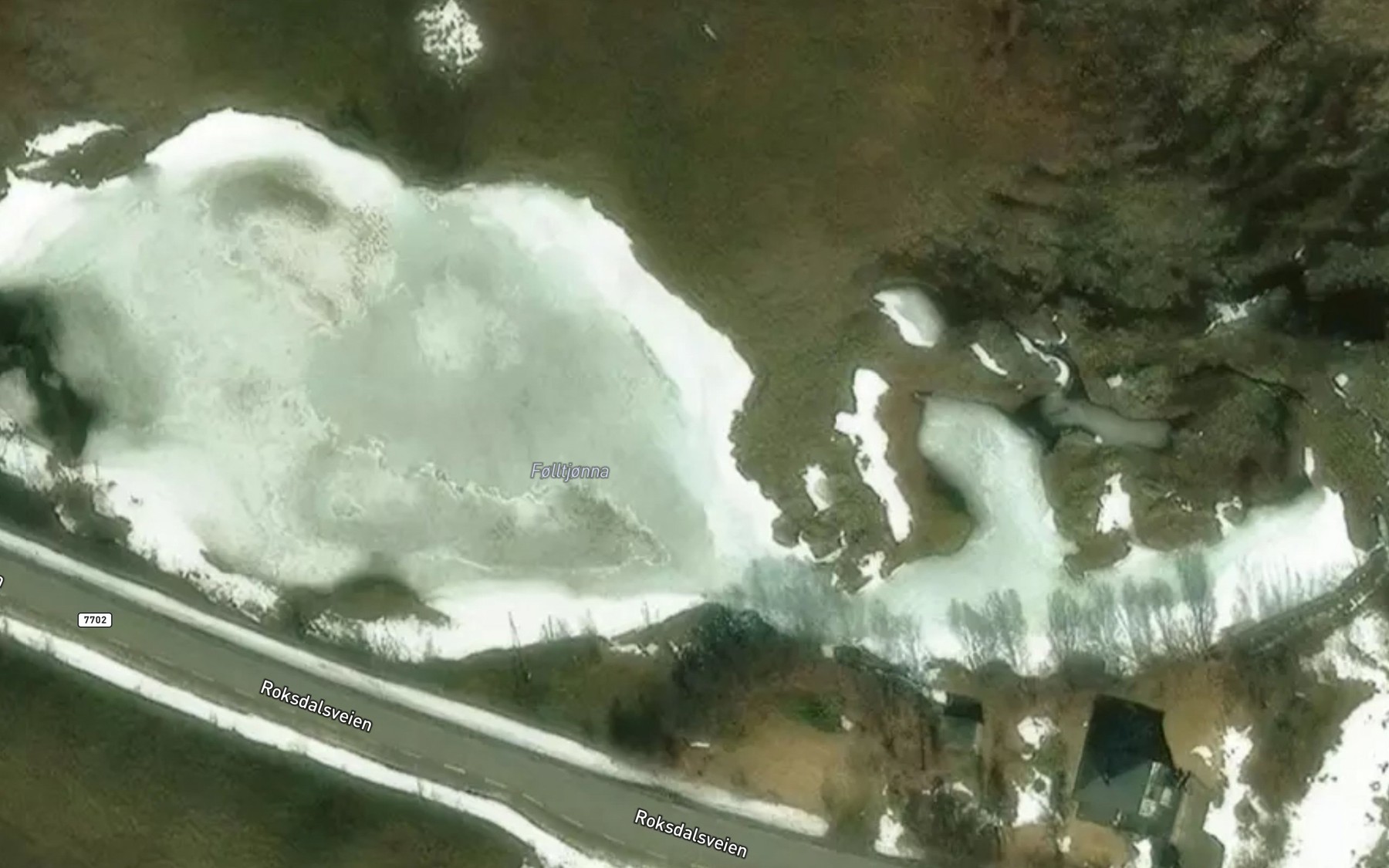 Satellite map of the Foltjorna