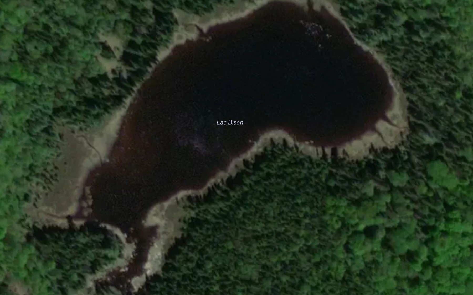 Satellite map of the Lac Bison