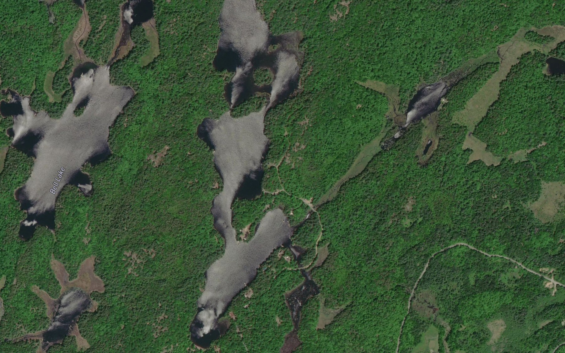 Satellite map of the Snake Lake