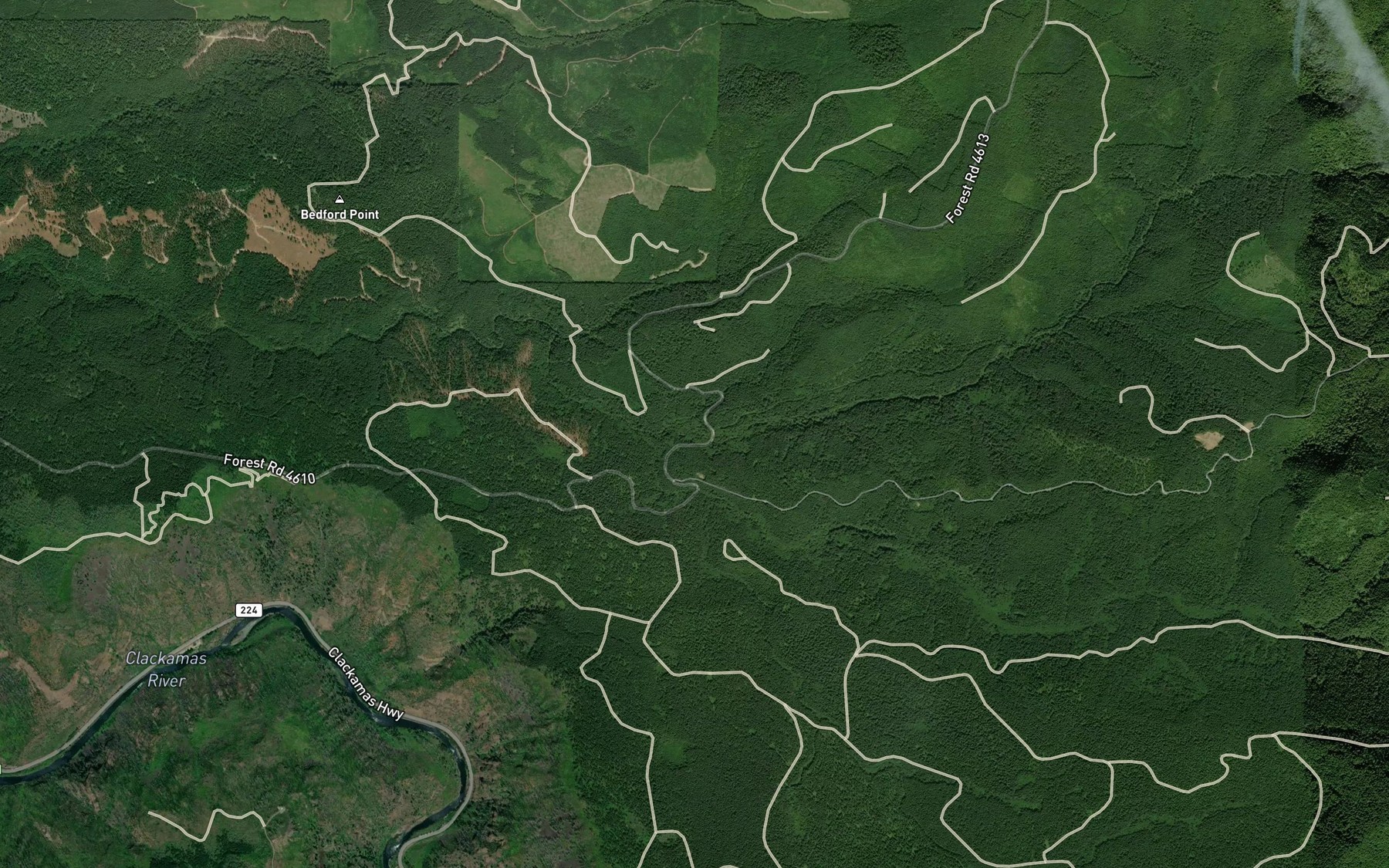 Satellite map of the Dry Creek