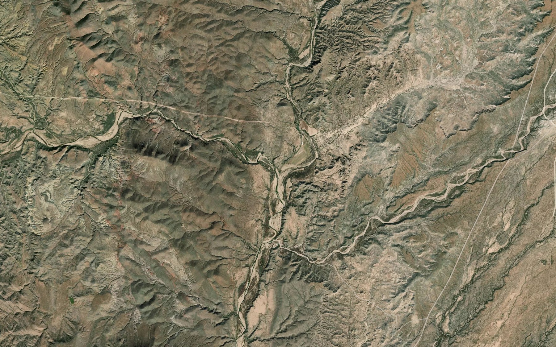 Satellite map of the Agua Prieta