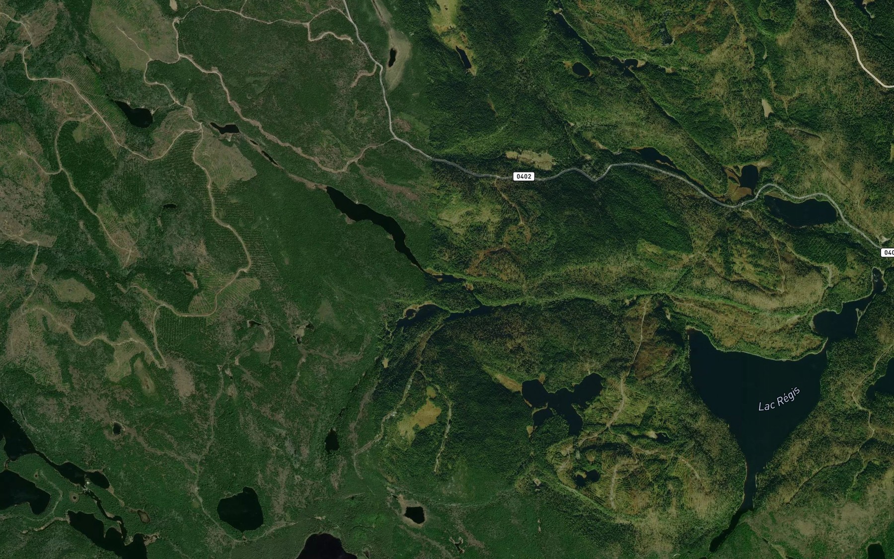 Satellite map of the Lac Henri