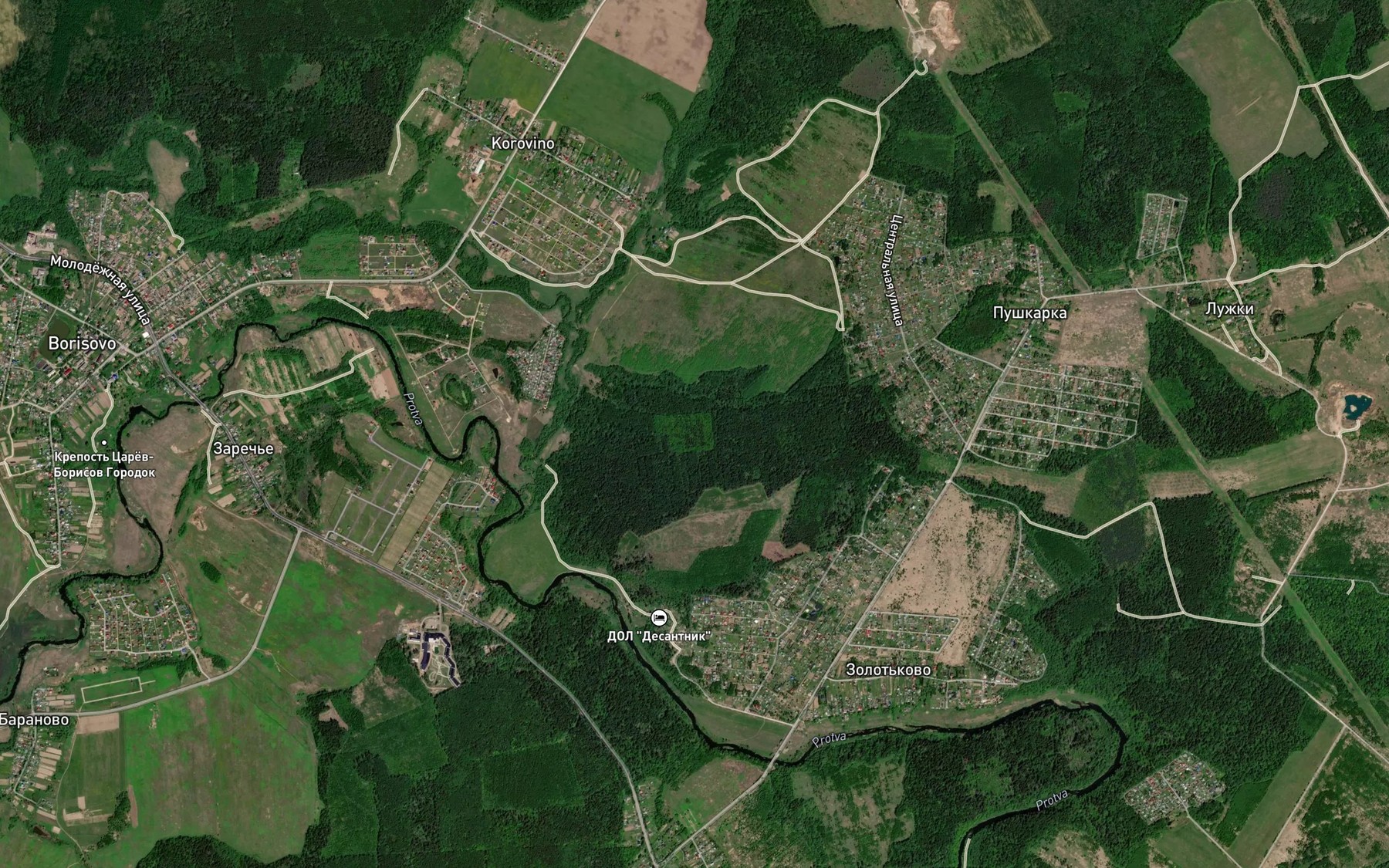 Satellite map of the Pesochnitsa