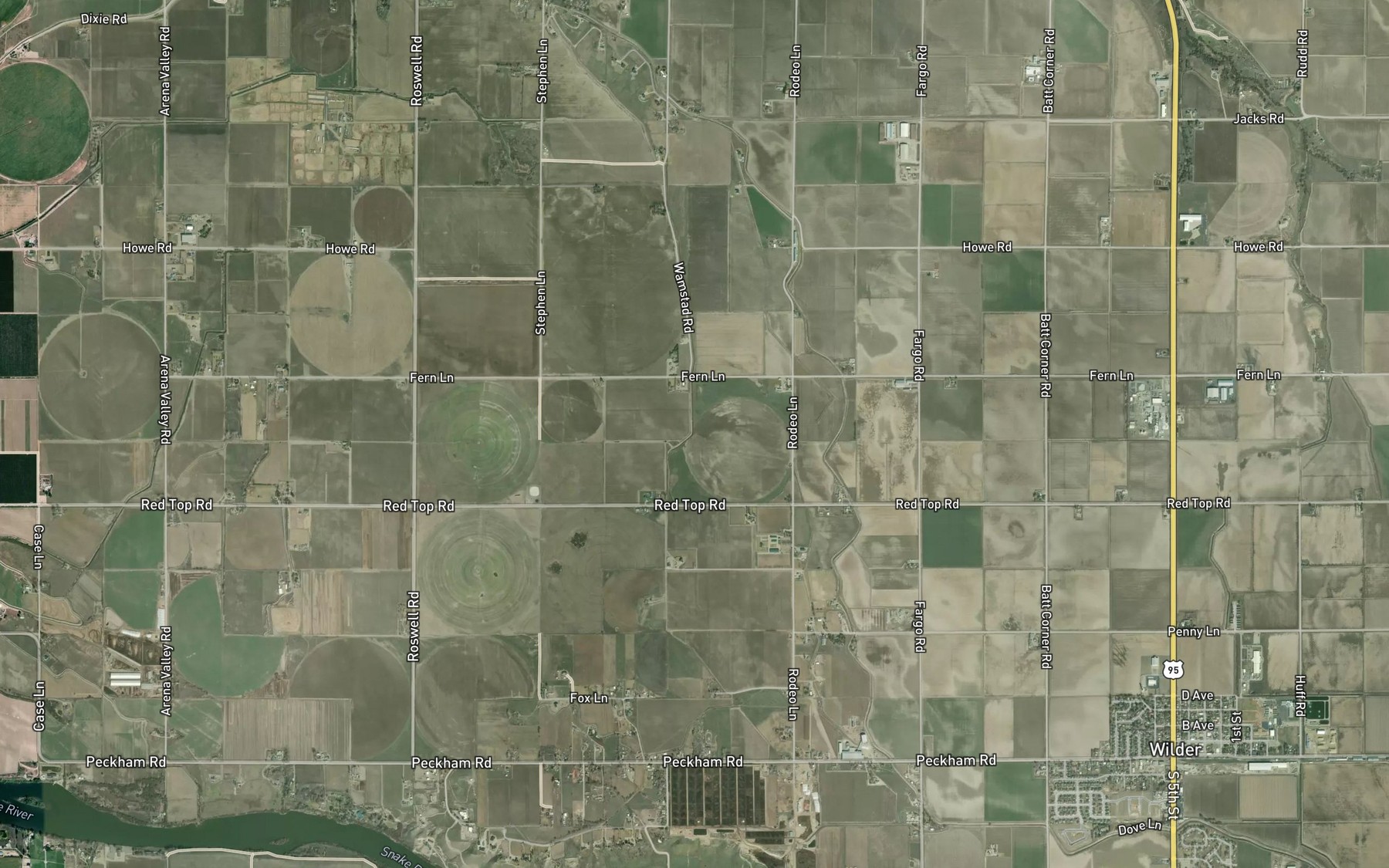 Satellite map of the Arena Canal