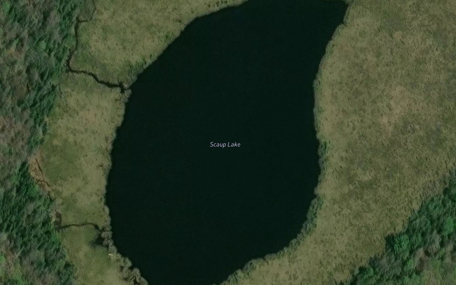 Satellite map of the Scaup Lake