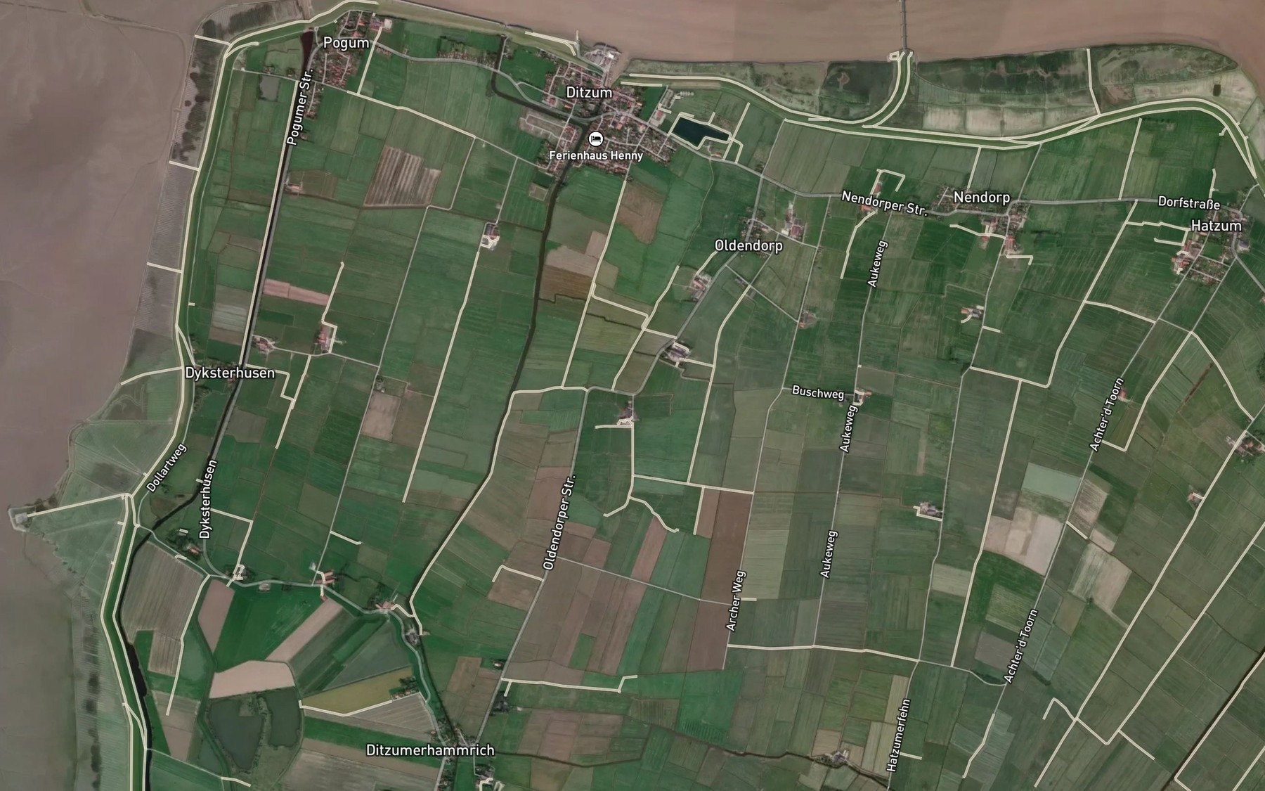 Satellite map of the Quertief