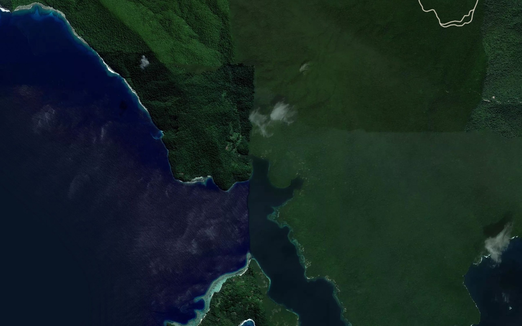 Satellite map of the Lawanai Cove