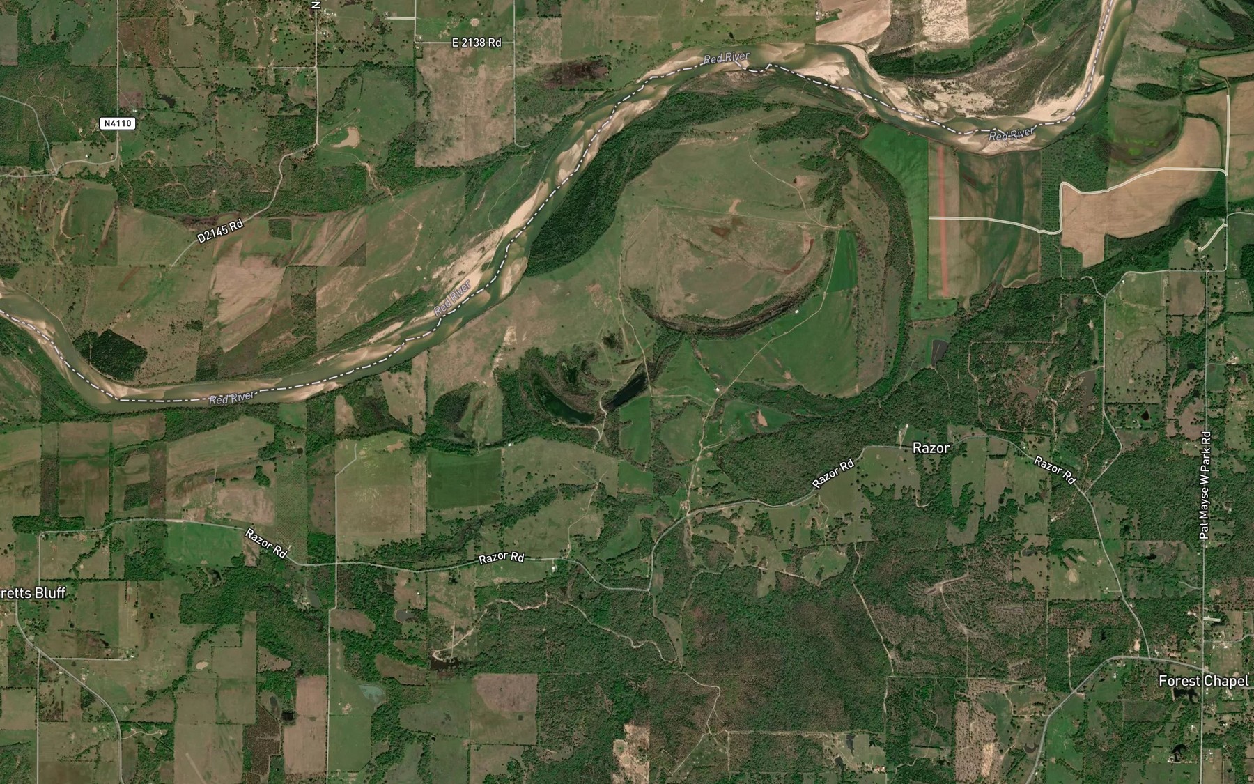 Satellite map of the Palmer Lake