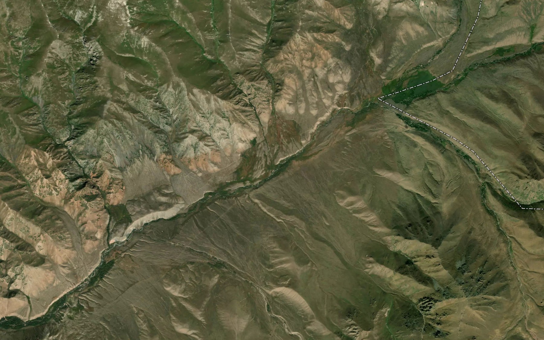 Satellite map of the Koshbulak
