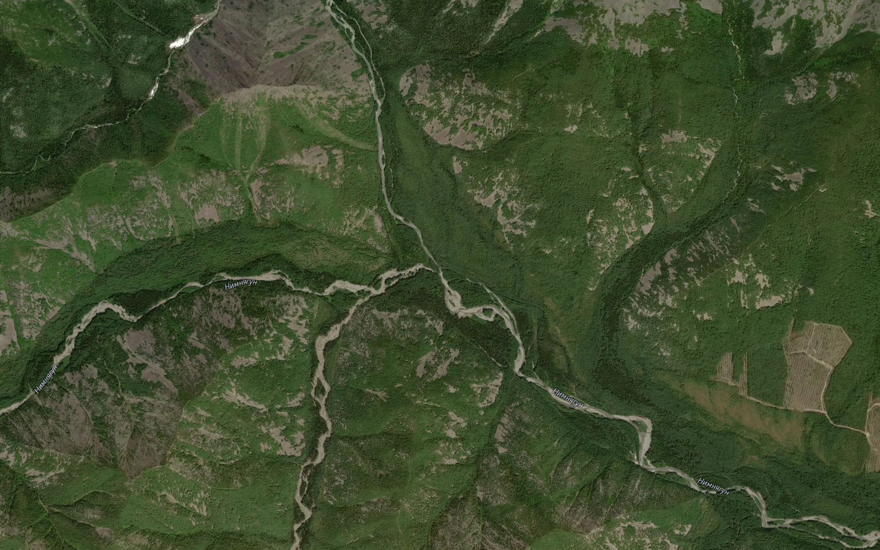 Satellite map of the Medvezh'ya